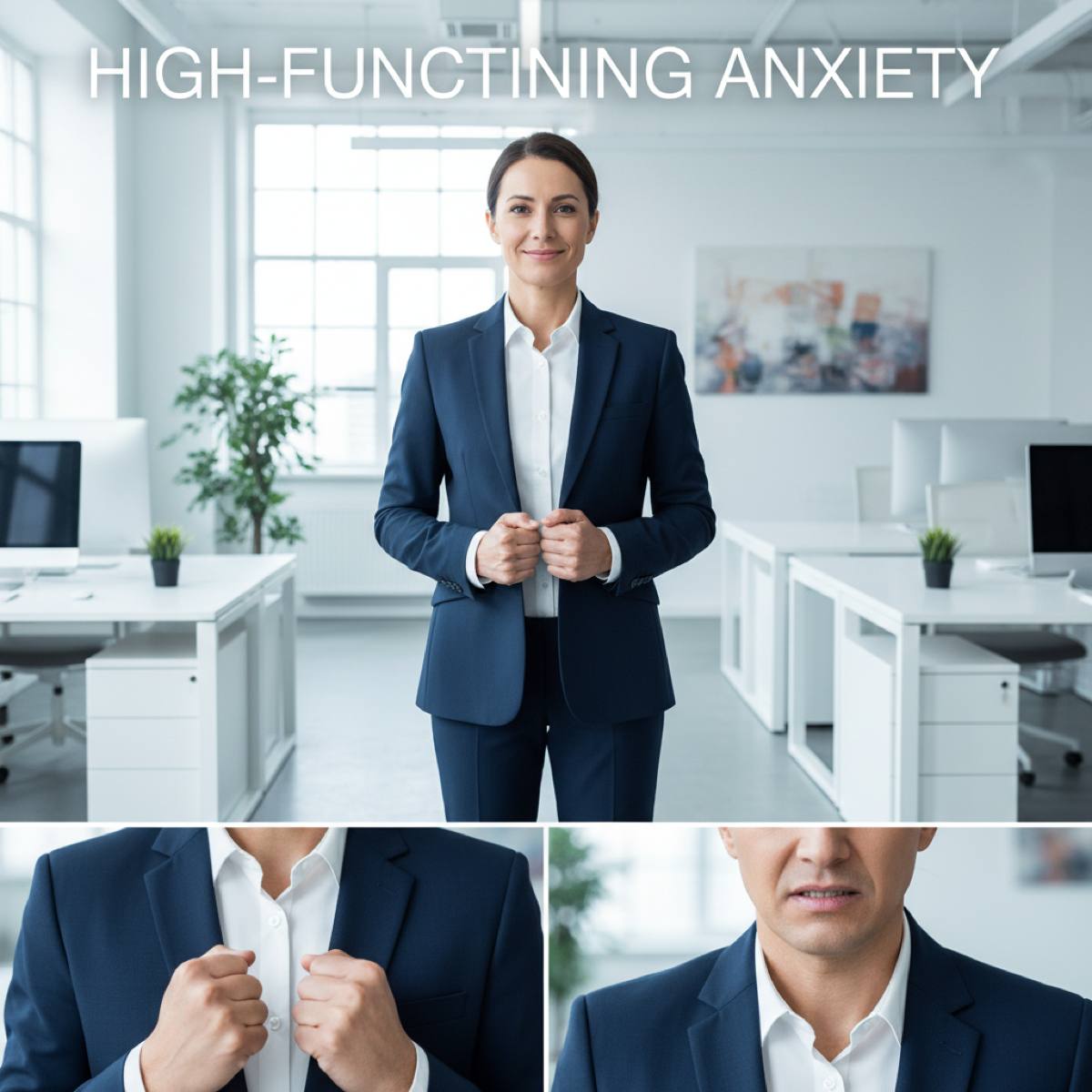 Person experiencing high-functioning anxiety