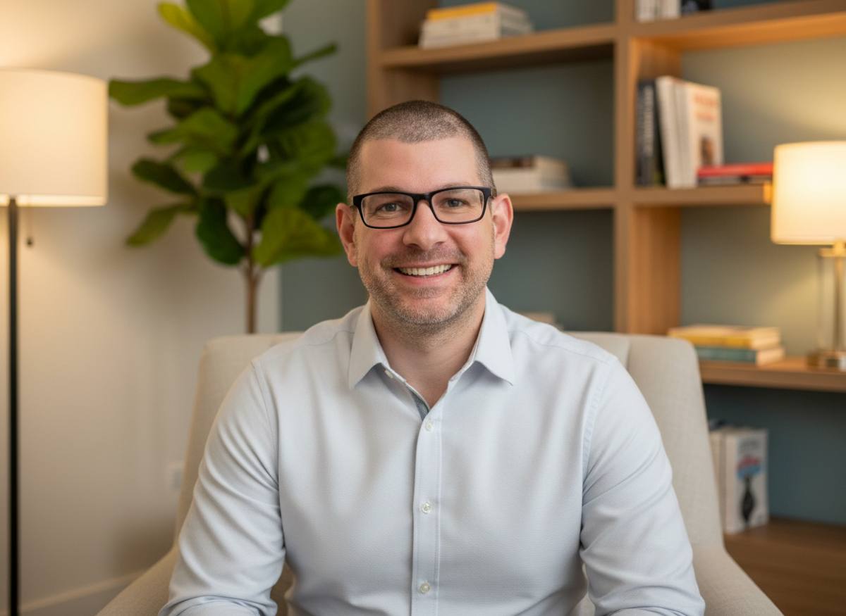 Elliot Rose in his therapy office